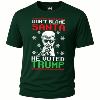 Don't Blame Santa He Voted Trump Ugly Christmas Performance Shirt