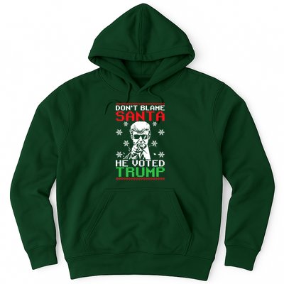 Don't Blame Santa He Voted Trump Ugly Christmas Hoodie