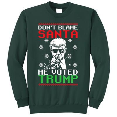 Don't Blame Santa He Voted Trump Ugly Christmas Sweatshirt
