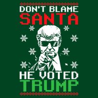 Don't Blame Santa He Voted Trump Ugly Christmas Poster