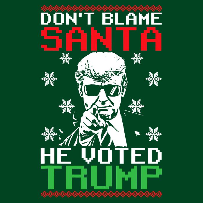Don't Blame Santa He Voted Trump Ugly Christmas Poster