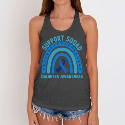 Diabetes Blue Support Squad Diabetes Awareness Women's Knotted Racerback Tank