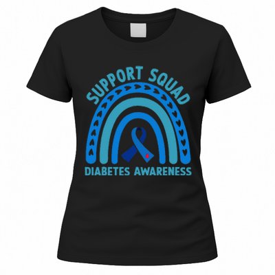 Diabetes Blue Support Squad Diabetes Awareness Women's T-Shirt