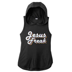 Devotional Bible Scripture Jesus Freak Christian Ladies PosiCharge Tri-Blend Wicking Draft Hoodie Tank