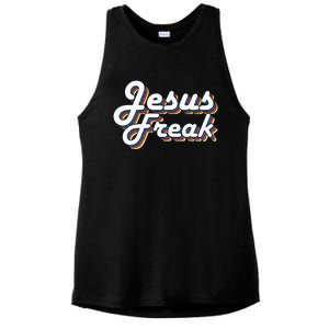 Devotional Bible Scripture Jesus Freak Christian Ladies PosiCharge Tri-Blend Wicking Tank