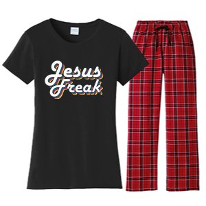 Devotional Bible Scripture Jesus Freak Christian Women's Flannel Pajama Set