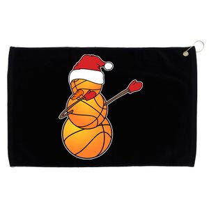 Dabbing Basketball Snow Santa Hat Funny Christmas Sports Gift Grommeted Golf Towel