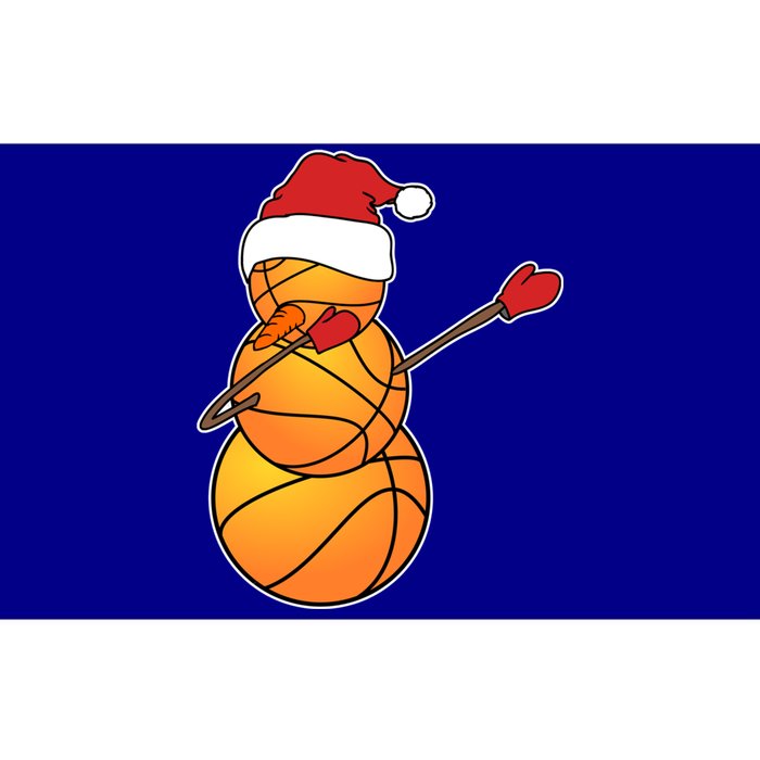 Dabbing Basketball Snow Santa Hat Funny Christmas Sports Gift Bumper Sticker