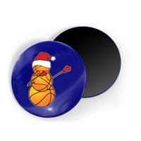 Dabbing Basketball Snow Santa Hat Funny Christmas Sports Gift Magnet