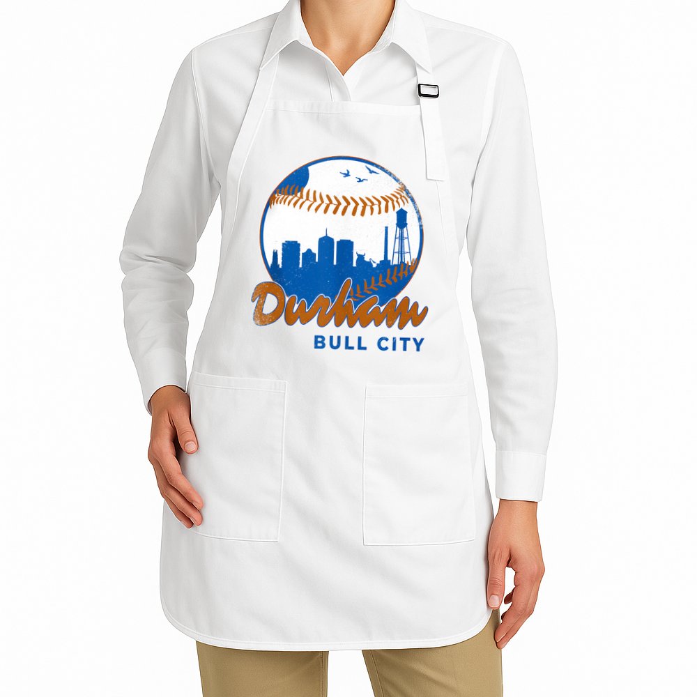 Durham Baseball Skyline Classic Bull City North Carolina Apron