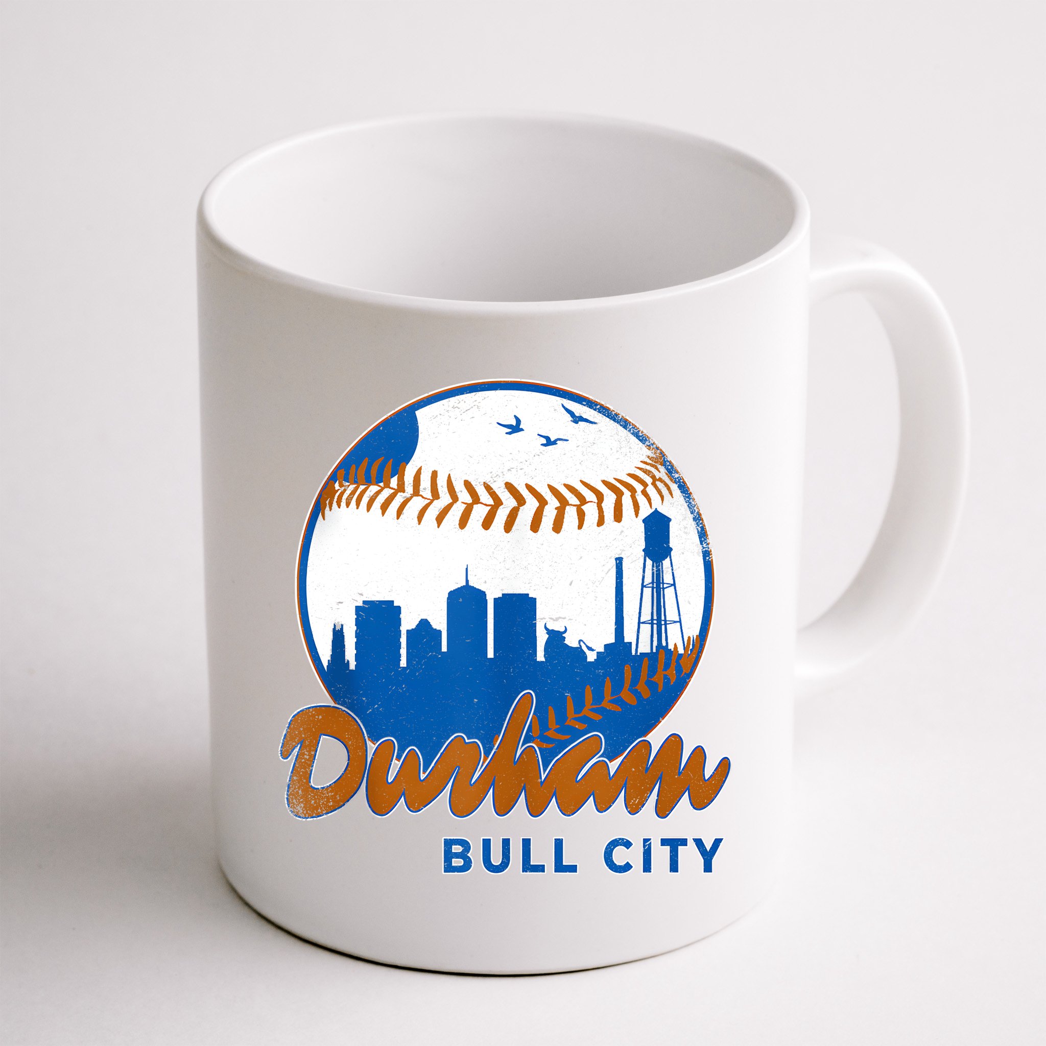 Durham Baseball Skyline Classic Bull City North Carolina Mug