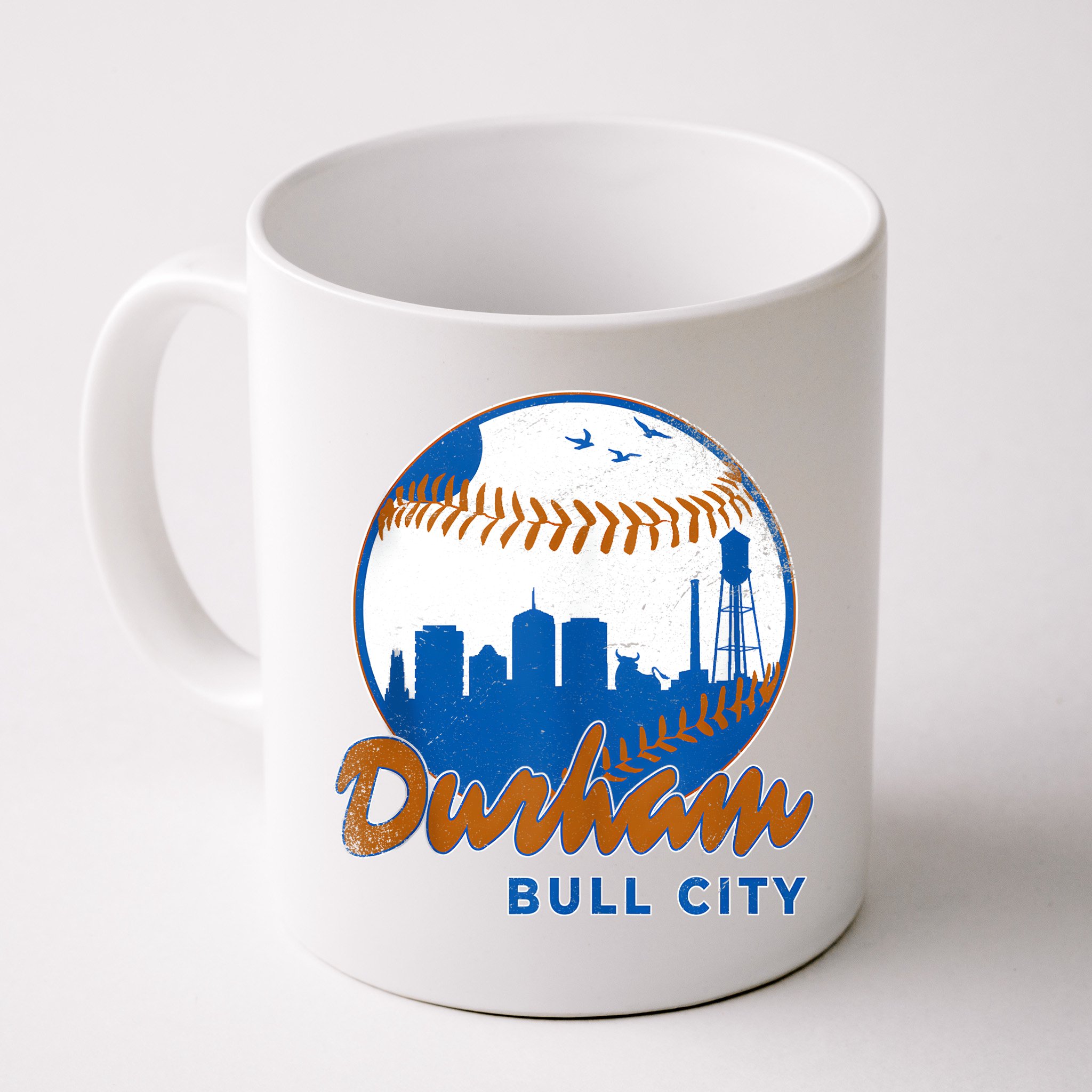 Durham Baseball Skyline Classic Bull City North Carolina Mug
