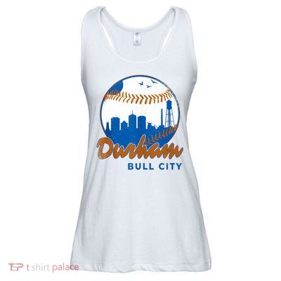 Durham Baseball Skyline Classic Bull City North Carolina Ladies Essential Flowy Tank