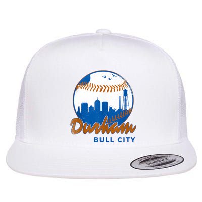 Durham Baseball Skyline Classic Bull City North Carolina Flat Bill Trucker Hat