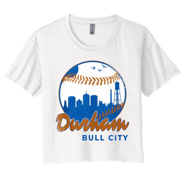 Durham Baseball Skyline Classic Bull City North Carolina Crop Top