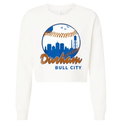 Durham Baseball Skyline Classic Bull City North Carolina Cropped Pullover Crew