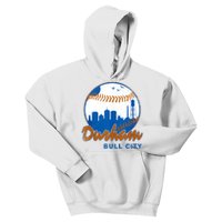 Durham Baseball Skyline Classic Bull City North Carolina Kids Hoodie