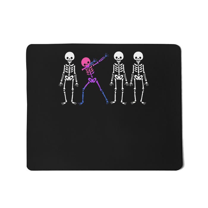 Discrete Bisexual Skeleton Subtle Bi Pride Halloween Ally Mousepad