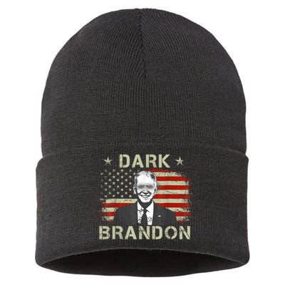 Dark Brandon Saving America Political FunnyJoe Biden Sustainable Knit Beanie