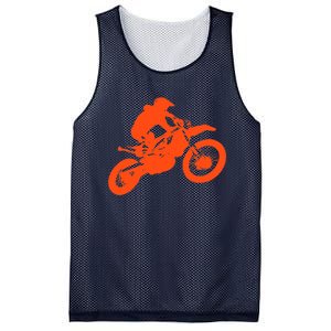 Dirt Bike Shirt For Boys Orange Silhouette Motocross Racing Mesh Reversible Basketball Jersey Tank