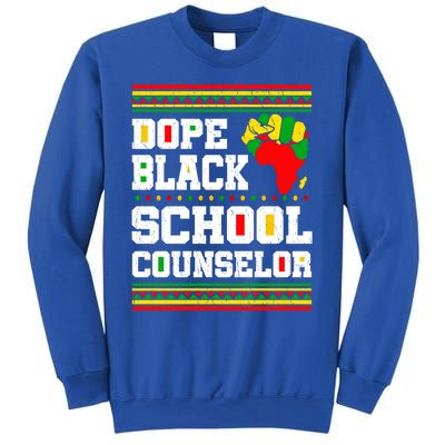 Dope Black School Counselor Black History Month Juneteenth Gift Sweatshirt