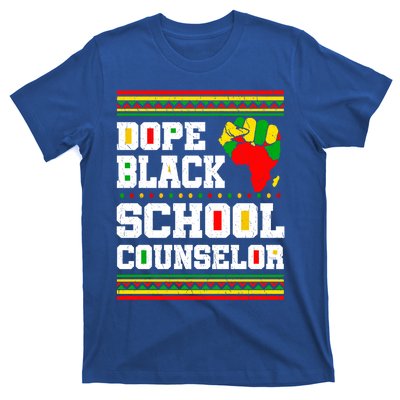 Dope Black School Counselor Black History Month Juneteenth Gift T-Shirt