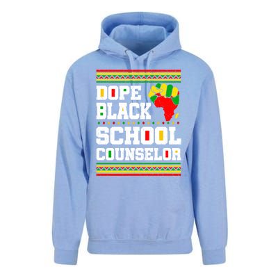 Dope Black School Counselor Black History Month Juneteenth Gift Unisex Surf Hoodie