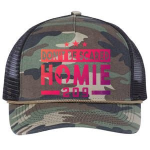 DonT Be Scared Homie 209 Stockton Mma Mixed Martial Arts Gift Retro Rope Trucker Hat Cap