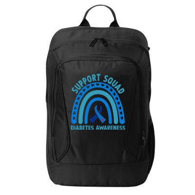 Diabetes Blue Support Squad Diabetes Awareness City Backpack