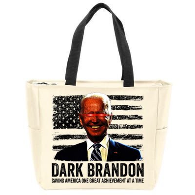 Dark Brandon Saving America Political USA Flag Zip Tote Bag