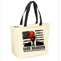 Dark Brandon Saving America Political USA Flag Zip Tote Bag
