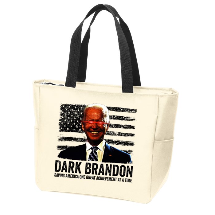 Dark Brandon Saving America Political USA Flag Zip Tote Bag