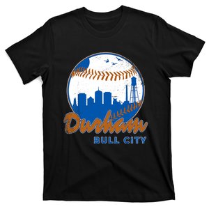 Durham Baseball Skyline Classic Bull City North Carolina T-Shirt