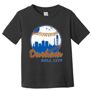 Durham Baseball Skyline Classic Bull City North Carolina Toddler T-Shirt