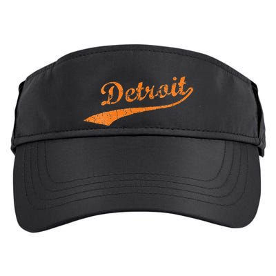 Detroit Baseball Style Cracked Lettering City Pride Adult Drive Performance Visor