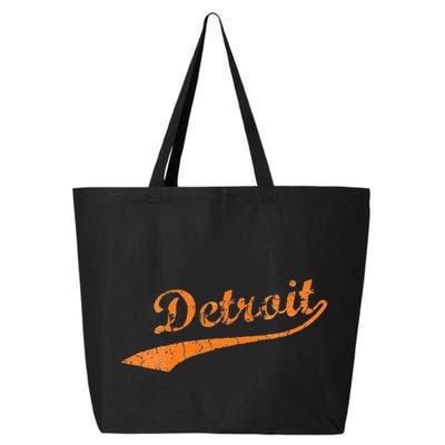 Detroit Baseball Style Cracked Lettering City Pride 25L Jumbo Tote