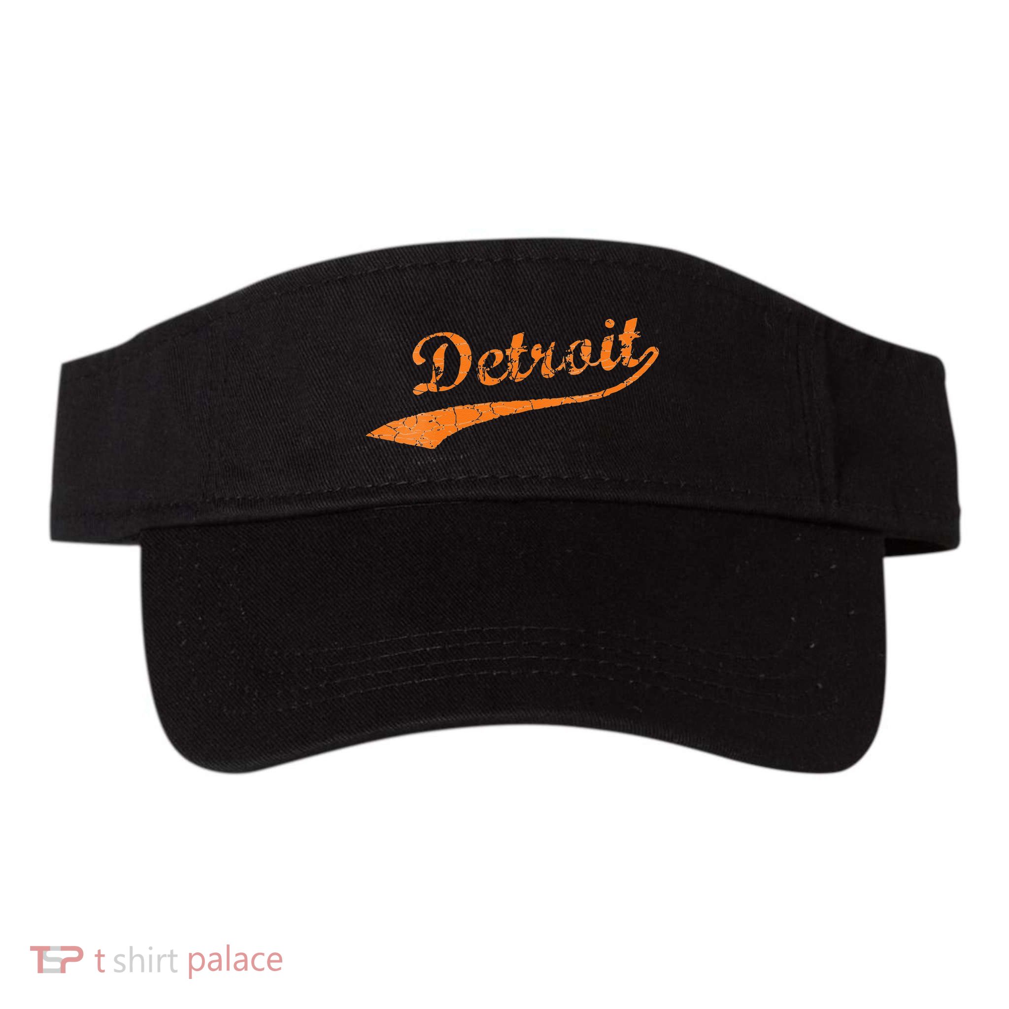 Detroit Baseball Style Cracked Lettering City Pride Visor