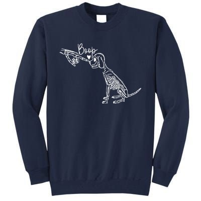 Dog Boop Skeleton Halloween Spooky Season Tall Sweatshirt