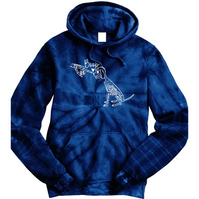 Dog Boop Skeleton Halloween Spooky Season Tie Dye Hoodie