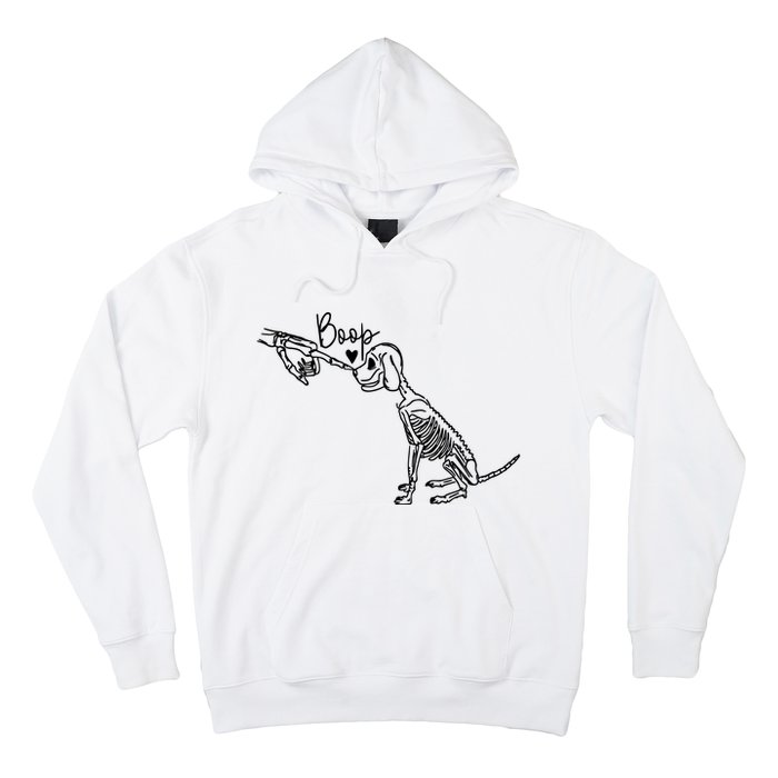 Dog Boop Skeleton Halloween Spooky Season Hoodie