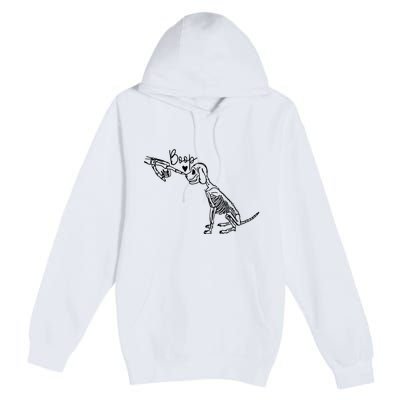 Dog Boop Skeleton Halloween Spooky Season Premium Pullover Hoodie