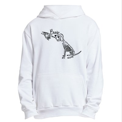 Dog Boop Skeleton Halloween Spooky Season Urban Pullover Hoodie