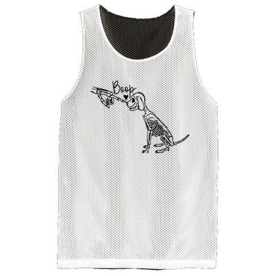 Dog Boop Skeleton Halloween Spooky Season Mesh Reversible Basketball Jersey Tank