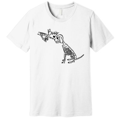 Dog Boop Skeleton Halloween Spooky Season Premium T-Shirt