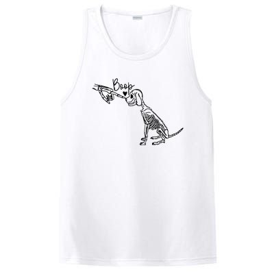 Dog Boop Skeleton Halloween Spooky Season PosiCharge Competitor Tank