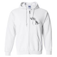 Dog Boop Skeleton Halloween Spooky Season Full Zip Hoodie