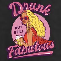 Drunk But Still Fabulous 7 Panel Mesh Trucker Snapback Hat