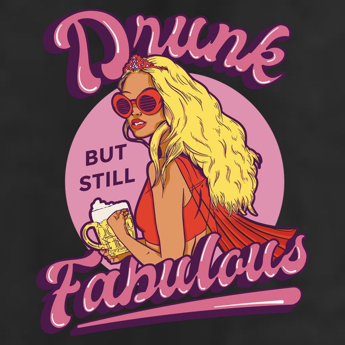Drunk But Still Fabulous 7 Panel Mesh Trucker Snapback Hat