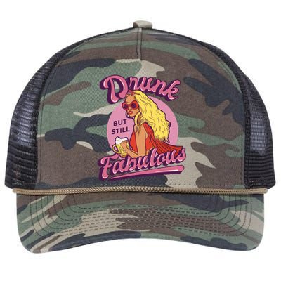 Drunk But Still Fabulous Retro Rope Trucker Hat Cap