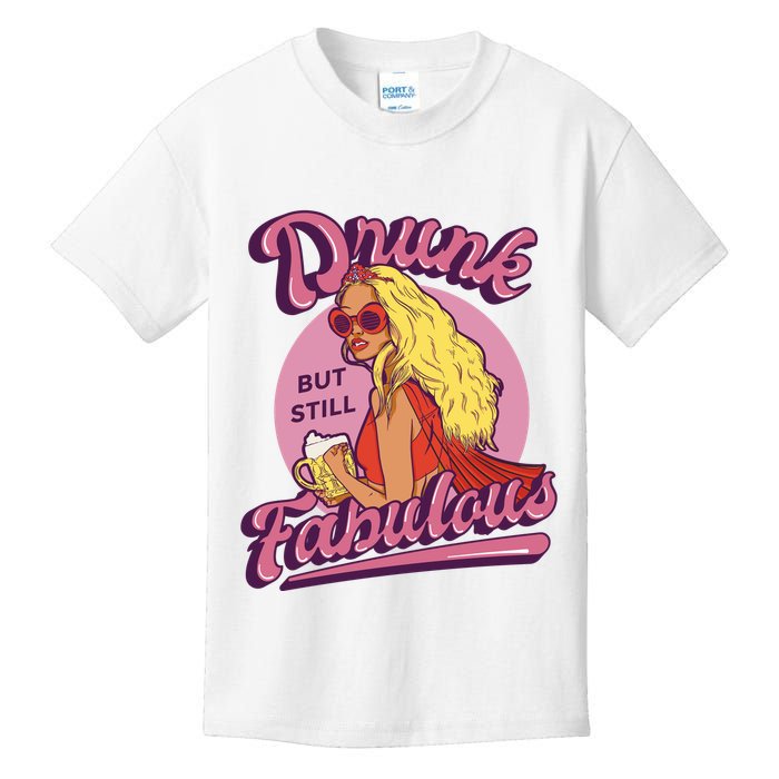 Drunk But Still Fabulous Kids T-Shirt